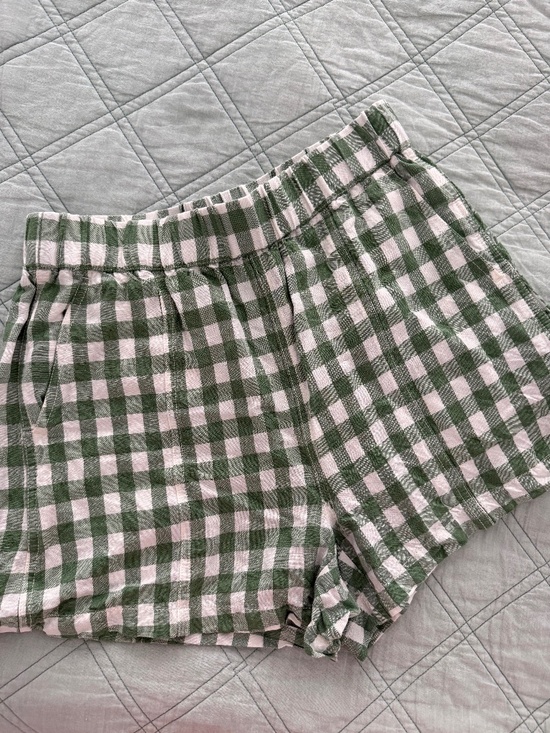 Madewell Pants - Green Gingham Madewell Shorts | women’s XS